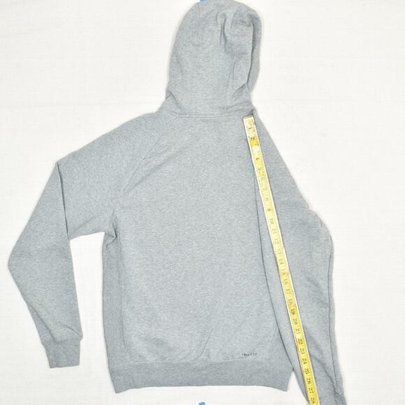 Jordan Air Men's Pullover Hoodie Long Sleeve Solid Dri Fit Cotton Gray Size S - Picture 6 of 8